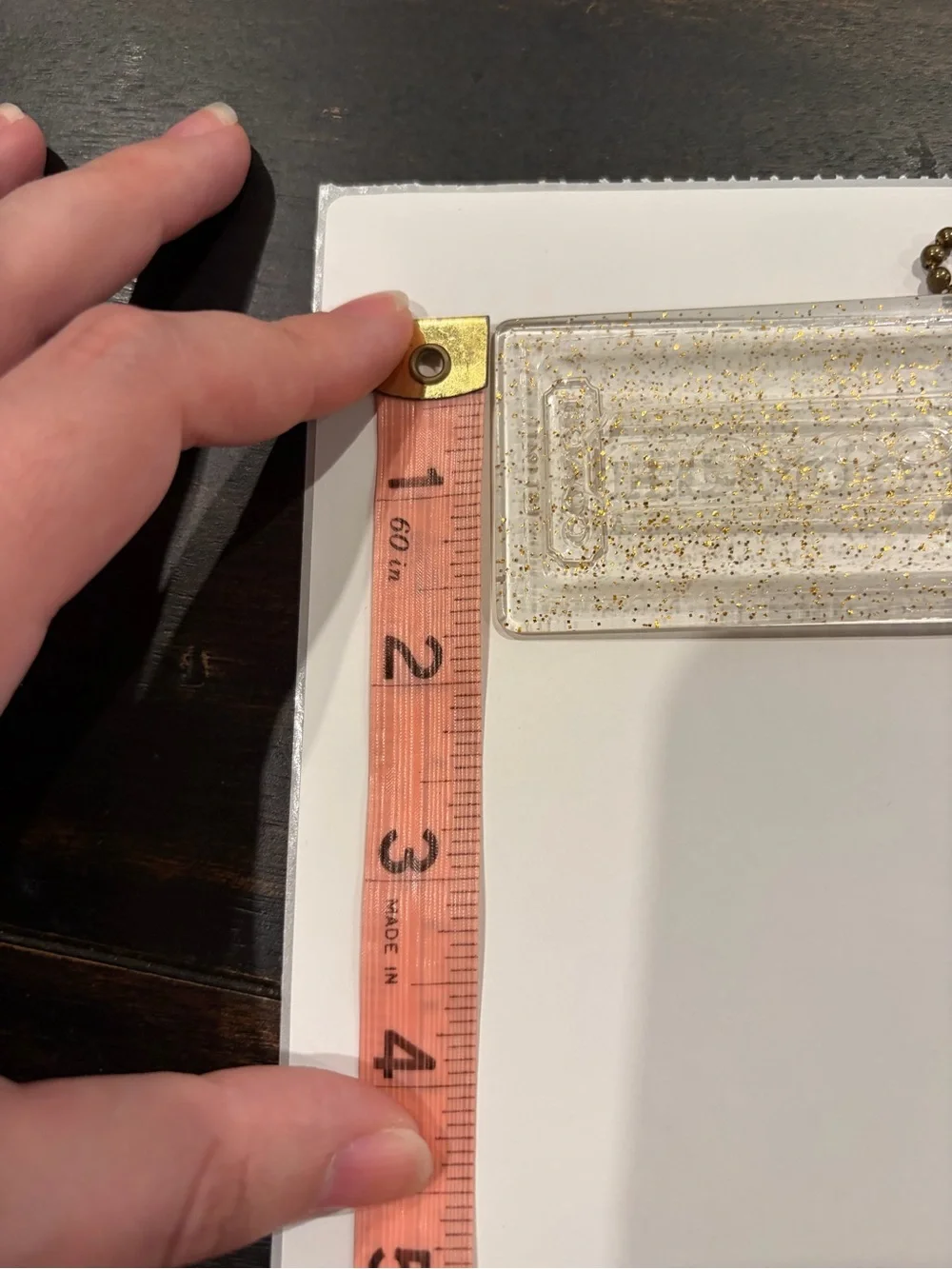 Coach Poppy Gold Glitter Hangtag